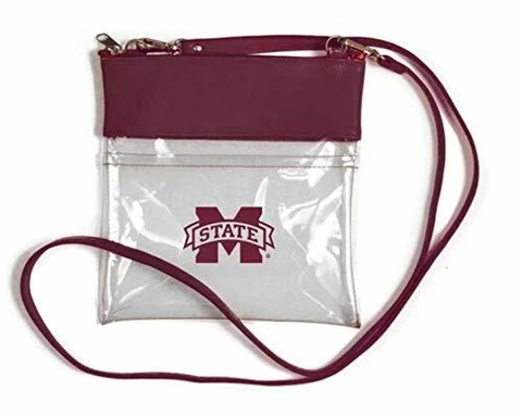 R73 Mississippi State Bulldogs Clear Stadium Compliant Gameday Crossbody Purse Cover
