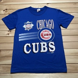 Vintage 1991 Chicago Cubs MLB Single Stitch Logo Shirt Men’s Size Medium - Picture 1 of 10