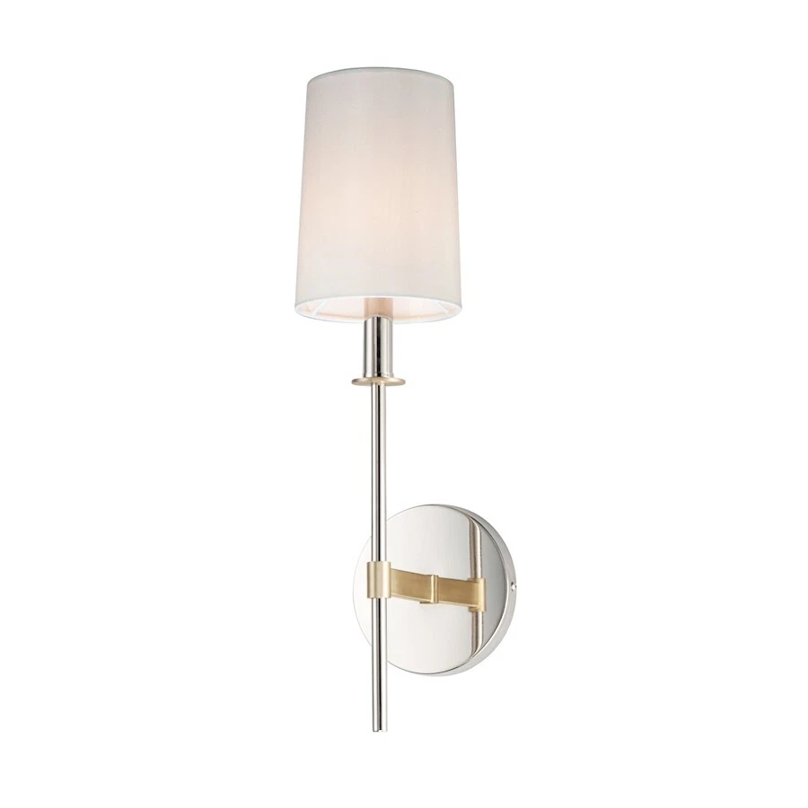 Maxim Lighting 32391OFSBRPN Uptown Wall Sconce Satin Brass and Polished Nickel