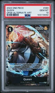 2024 One Piece OP08-080 Queen Alt Art PSA 10 SR Alternate Rare Two Legends #80 - Picture 1 of 1