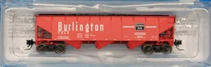 N Scale - BLUFORD SHOPS 74058 CHICAGO, BURLINGTON & QUINCY 3-Bay Offset Hopper - Picture 1 of 4