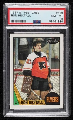 1987-88 O-Pee-Chee Ron Hextall #169 PSA 8 Rookie RC - Image 1 of 2