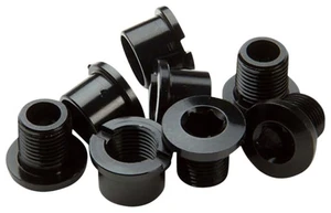 Race Face Chainring Bolt/Nut Set - M8 x 8.5mm, Hex, Aluminum, Black, Set of 4 - Picture 1 of 1