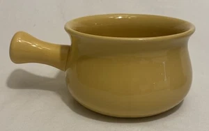 Buchase Stoneware Chili/French Onion Soup Crock Bowl W/Handle 22oz Yellow VTG - Picture 1 of 6