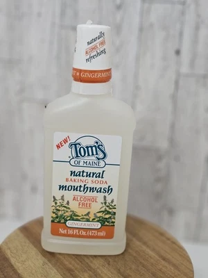 Enjuague bucal natural de bicarbonato de sodio Tom's of Maine en menta 16 fl oz sellado EE. UU. Foto 1 de 3