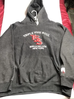 Sudadera con capucha negra vintage de los años 2000 Y2K Triple 5 Soul talla XXL Foto 1 de 4