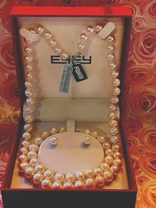 NEW!Effy White Freshwater Pearl Necklace, Bracelet, Earrings Gift Set/MSRP$250 - Imagen 1 de 7