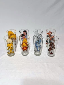 Warner Bros 1973 Pepsi Collector Series (8) Looney Tune Glasses - Road Runner… - Picture 1 of 19