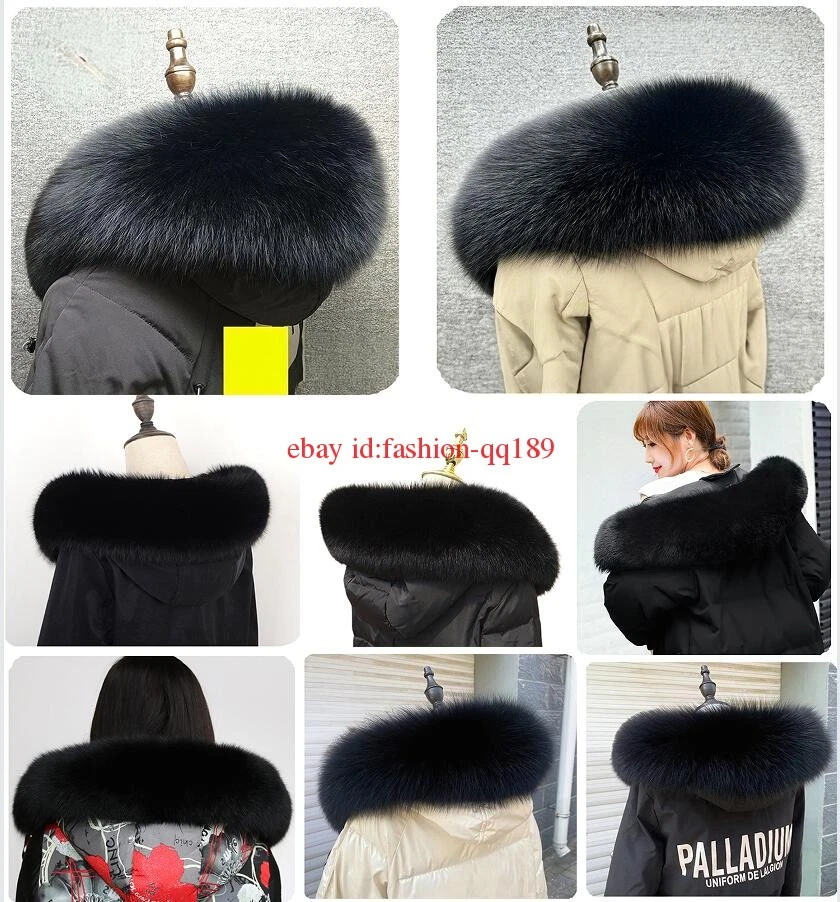 XYNHH619 Echtpelz Echtfell Pelzkragen Natur Ussuri Fuchs Kragen Pelzkragen für Mantel