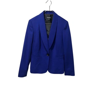 Chaqueta Blazer BLACK LABEL by EVAN PICONE Azul Real Línea de un solo botón Talla 10 Foto 1 de 4