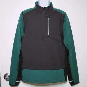 $170 SMARTWOOL - Green Wool Active Fleece Wind 1/2 Zip Jacket - Men's Medium 🔥 - Picture 1 of 13