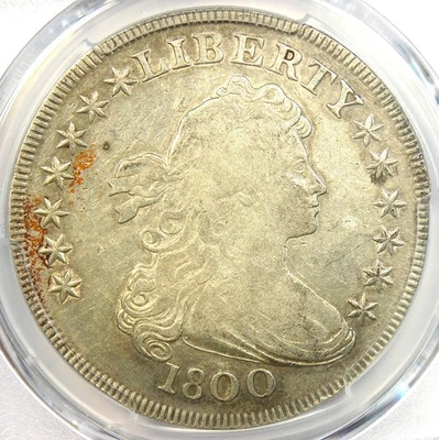 1800 Draped Bust Silver Dollar $1 Coin - Certified PCGS VF Details - Rare! - Image 1 of 4