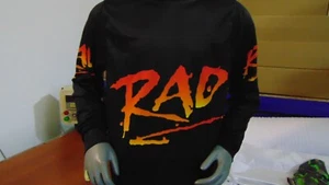 RAD OLD SCHOOL BIKE JERSEY RED CLASSIC JERSEY RACE BIKE SHIRT BMX XXL RAD BLACK - Picture 1 of 6