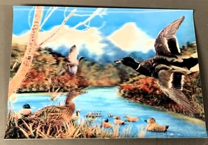 H016 CARTOLINA 3D ANATRE SELVATICHE - Foto 1 di 2