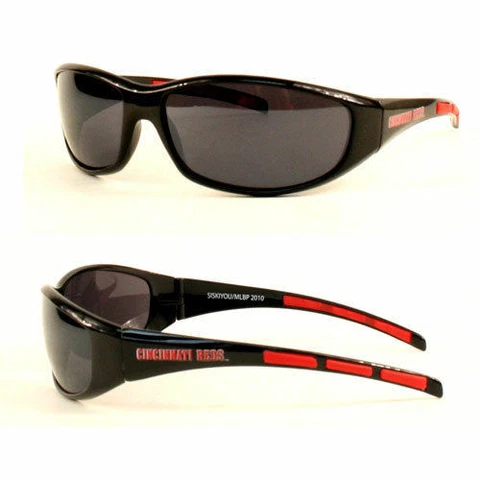 CINCINNATI REDS SUNGLASSES 3 DOT WRAP UV 400 PROTECTION NWT AND W/POUCH NEW Cover