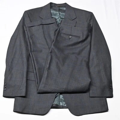 Botany 500 42R 35x30 Gray Glenn Check USA Wool Mens Jacket Pants Suit - Image 1 of 4