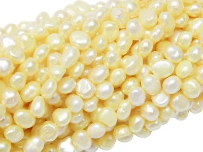 30stk Süßwasserperlen Natur 4mm Gelb Reiskorn Zuchtperlen Schmuck Perle D489 - Bild 1 von 4