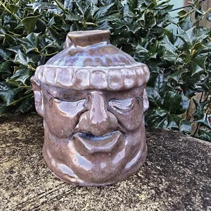 Folk Art Pottery Face Jug by Savannah Craven | 7.5" x 6" - Picture 1 of 9