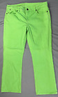 Talbots Signature Crop Flare Stretch Denim Jeans. Lime Green, Women's 29. Euc!!