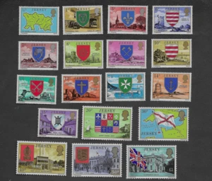 JERSEY 1976 PARISH ARMS/VIEWS & EMBLEMS SET TO £1 MNH SG 137-154. - Picture 1 of 2