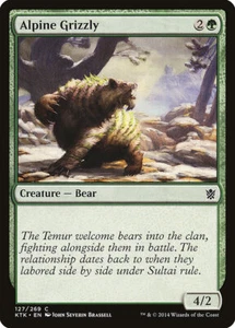 MTG Khans of Tarkir Alpine Grizzly Near Mint English Magic Card 🧙🏽116 - Picture 1 of 2