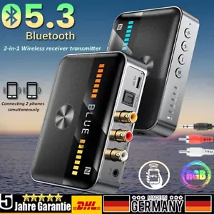 Bluetooth 5.3 Empfänger Transmitter Receiver HiFi Adapter für TV, Stereoanlage - Bild 1 von 24