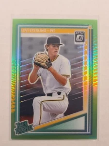 2025 Donruss Optic Rated Prospect Levi Sterling #164 Green Prizm 105/149 Pirates - Picture 1 of 2