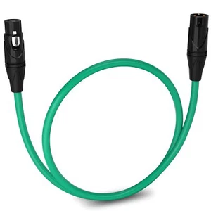 LyxPro Microphone 1.5 feet XLR Cable, Male to Female, 3 Pin Mic Cable, Green - Picture 1 of 7
