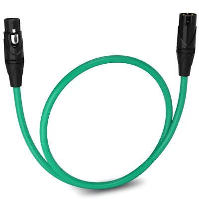 LyxPro Microphone 1.5 feet XLR Cable, Male to Female, 3 Pin Mic Cable, Green - Image 1 of 4