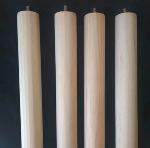 Cabinet-Furniture Table Legs 8x 24cm x 37mm Raw Pine Timber - Picture 1 of 7