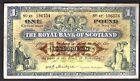 Scotland, Royal Bank, £1, 1-3-1960, AY 196554. GF+.    DY18542