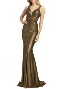 Mac Duggal Metallic Trompetenballkleid Größe 2 - Bild 1 von 8