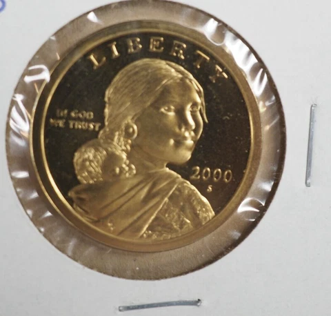 2000 S Sacagawea Dollar Deep Cameo Gem Proof Free Shipping Cover