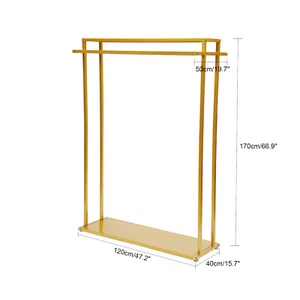 Garment Rack Metal Floor Standing Hanger Heavy Duty Commercial Can Storage Shoes - Picture 1 of 11