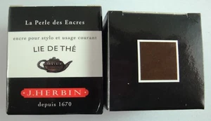 ENCRE HERBIN  ECRITURE / DESSIN MARRON LIE DE THE  BROWN INK COLOR  CALLIGRAPHY - Picture 1 of 1