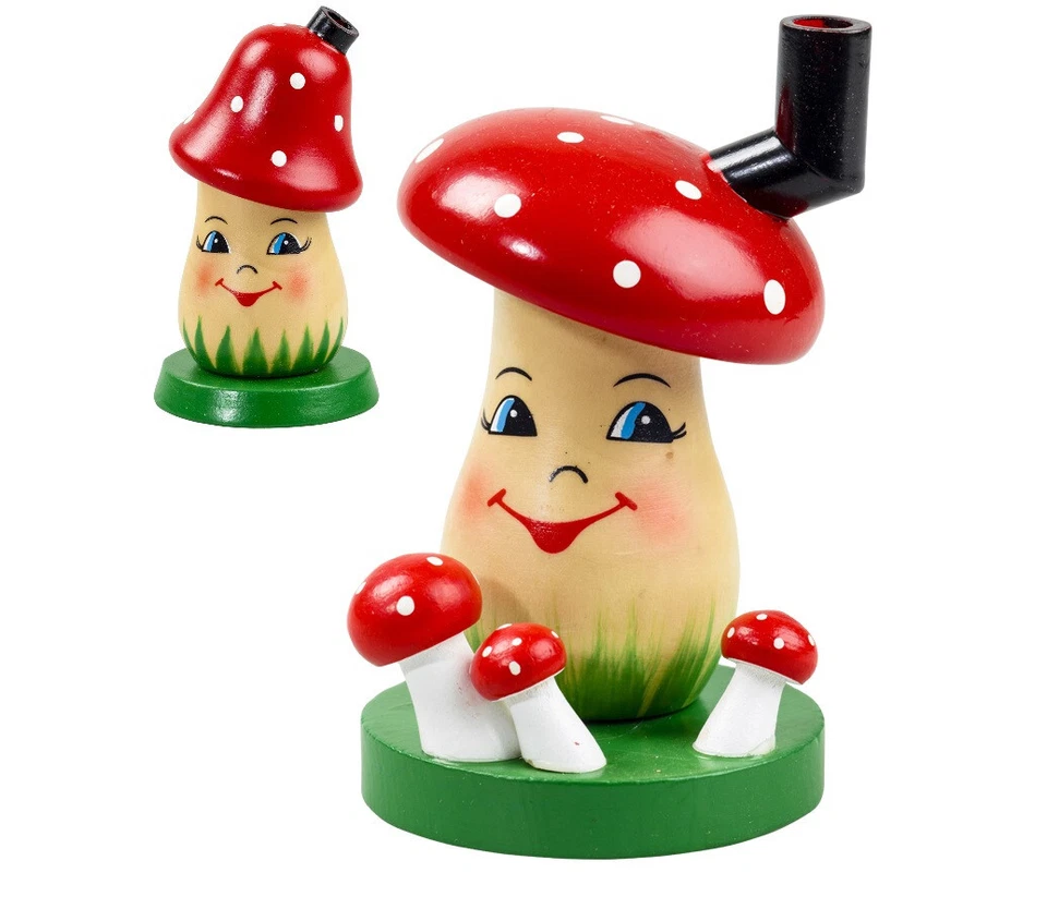 MARKENLOS Pilz Raucherpilz größe 8 cm oder 11 cm Rauchermann Räuchermann