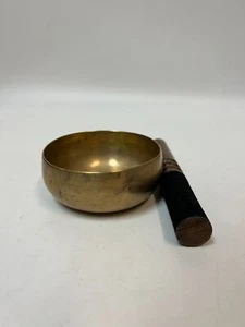 4.4" Antique Himalayan Deep sound Healing Yoga handmade Singing Bowl PD140 - Picture 1 of 3