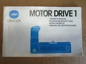 MINOLTA Motor Drive 1 Owner's Manual -B4-2 - Picture 1 of 4