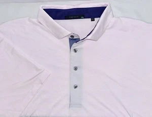 Greyson Golf Polo a Righe Performance Elasticizzata Uomo XXL Rosa Bianca Nuova senza etichette - Foto 1 di 7