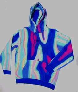 Adidas Herren Original Hyperreal Allover Print Hoodie HK5142 - Neu mit Etikett Blau Größe L - Bild 1 von 4