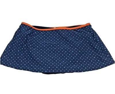 Women’s NAUTICA Swim Skirt w/built in bottoms Size 6 Navy Polka Dots Orange Trim - Image 1 of 4