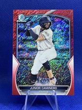 2023 Bowman Chrome Baseball JUNIOR CAMINERO 09/10 Red Shimmer refractor Rays