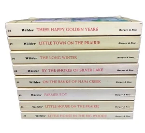 Little House On The Prairie Book Lot 8 Yellow Laura Ingalls Wilder Vintage 1971 - Picture 1 of 5
