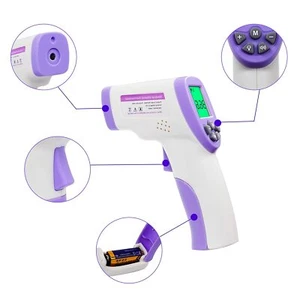Infrared Non Contact Digital Forehead Thermometer Temp Body Temperature Alarm - Picture 1 of 7