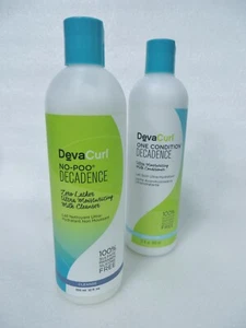 DEVA CURL NO POO DECADENCE CLEANSER & ONE CONDITION 12 OZ Duo! - Picture 1 of 3