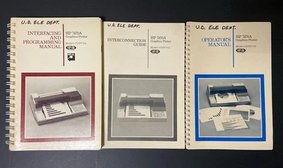 HP 7470A Graphics Plotter Manual Set Of Three Vintage - Image 1 of 4