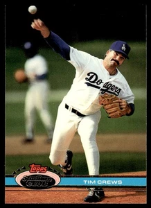 1991 Stadium Club Tim Crews Los Angeles Dodgers #375 - Picture 1 of 2