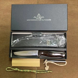 Seltenes Ultima FALCON3 Bushcraft Messer 440C Stahl Ebenholz Griff Outdoor NEU - Bild 1 von 24