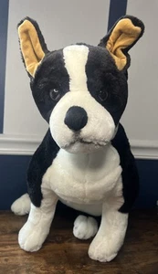 Melissa&Doug Realstic Boston Terrier Dog Black White Plush Stuffed Animal 23” - Picture 1 of 6