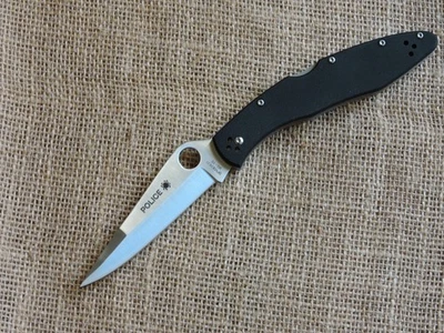 Folding Knife in Spyderco Style Police C07P, G10 Handle and EDC Compression Lock - Image 1 of 4